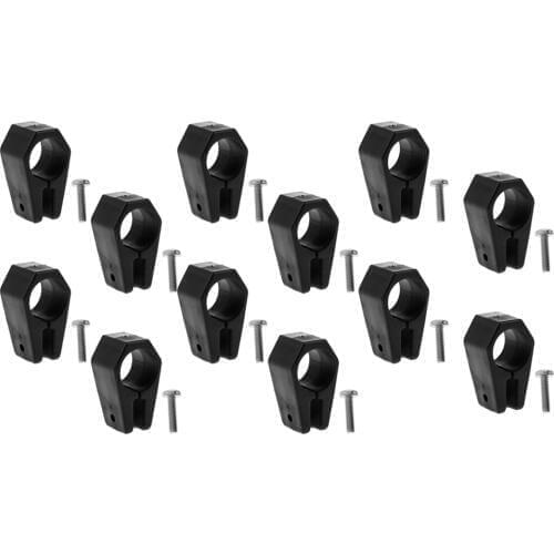 12pcs 1 '' 25mm Bimini Top Fitting Jaw Slide Boats Black Nylon Hose Hardware