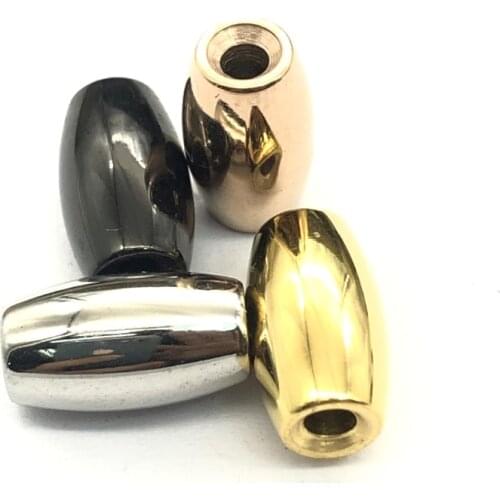 2mm Hole 316L Stainless steel Cylinder Beads Charms Gold Black Plated Spacer Beads for Bracelet Jewelry Making Wholesale