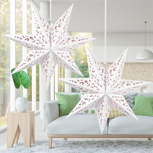 2pcs Creative Hollow Out Paper Lantern Cover Star Shaped Festival Lantern Cover Star Lantern Cover Household Decoration Supplies