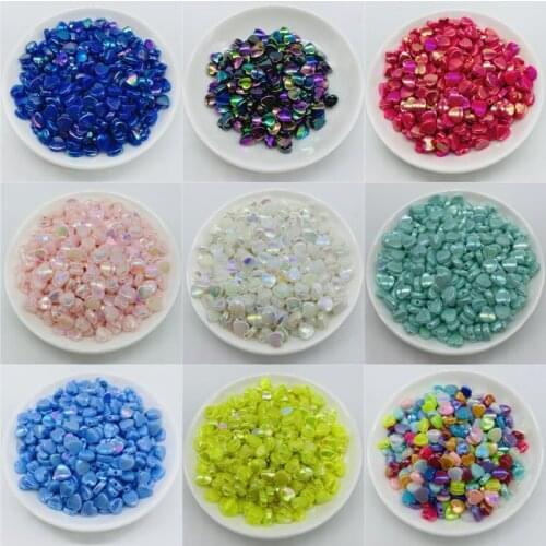 50pcs/Lot 9mm Acrylic Beads Heart Shaep Spaced Beads For Jewelry Making DIY Charms Bracelet Necklac Accessories