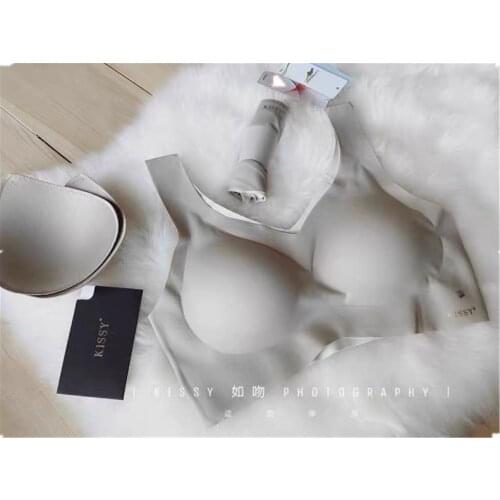 Kissy genuine lingerie womens suit bra gathered unmarked zero-bound no steel ring sports underwear one hair