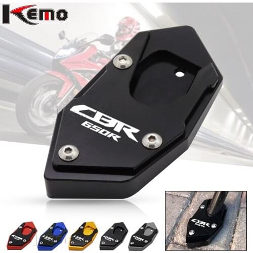 For HONDA CBR650R CBR650 R CBR 650R 2019 2020 Motorcycle CNC Aluminum Side Stand Enlarge Foot Plate Extension Kickstand