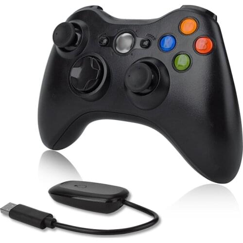 2.4G Wireless Controller for Xbox 360 Gamepad Dual Vibration Wired/ Wireless Joystick for Xbox 360 PC Windows 7 8 10 Joypad