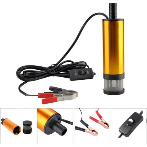 12V Electric Submersible Pump Diesel Fuel Water Oil Transfer Submersible Pump with On/Off Switch Oil Engine Transfer pump