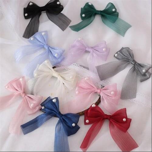 Fairy Lolita Hairpin Headwear Cute Star Pendant Sild Clip Japanese Cosplay Soft Girl Bowknot Hair Clip Hair Ornament B893