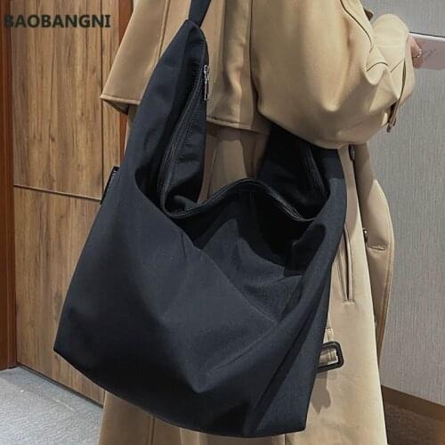 New Canvas Totes Bags Women Casual Wild Ladies Handbags Solid Color Shoulder Women Bag Simple Female Messenger Bag