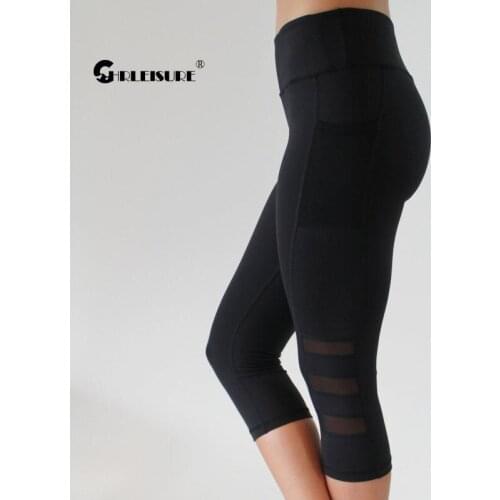 CHRLEISURE Mesh Sport Leggings HIgh Waist Hip LIft Elasticity Yoga Gym Womens Pants Running Quick Dry Fitness Sportswear