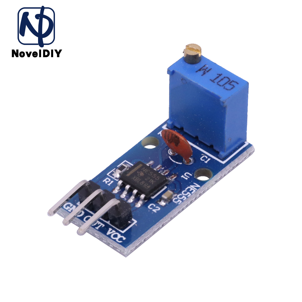 DC 5V 12V NE555 Adjustable Resistance Frequency Pulse Generator Module Single Channel Output for Arduino Smart Car