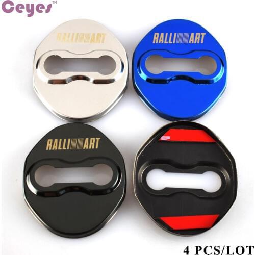 Ceyes Car Styling Car Emblems Stickers Case For Mitsubishi RalliArt Lancer 10 Ralli Art Stainless Steel Accessories Car-Styling