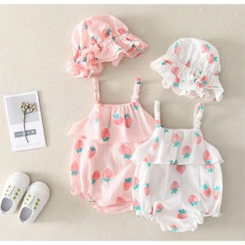 New Newborn Baby Girl Clothes&Dresses + headwear 2PCS Summer Baby Bodysuits Little Girls Clothing Sets for birthday party 0-24M