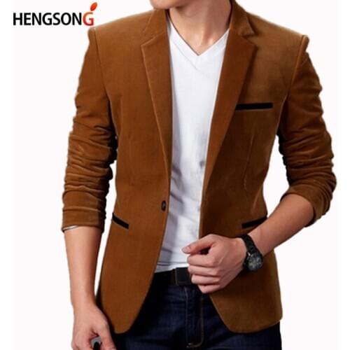 New Mens Suit Blazers Solid Color Fashion All-match Male Suit Slim Fit Spring Autumn Formal Weeding Meeting