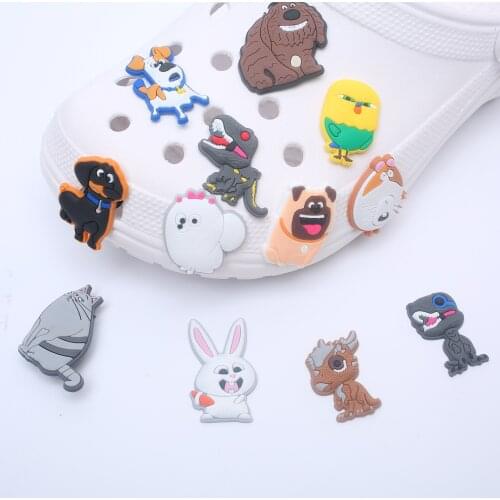 Single Sale 1pc PVC Animal Shoe Charms,Shoe Buckles Accessories Fit Bands Bracelets Croc JIBZ,Kids Party X-mas Gift