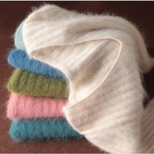 Autumn and winter new V-neck mink sweater women sweater thick warm pullover sweater ladies slim long sleeve sweater 2020