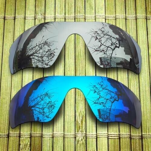 Polarized Replacement Lense For-Oakley Radar Path Sunglasses Frame True Color Mirrored Coating - Chrome&Blue Combine Options