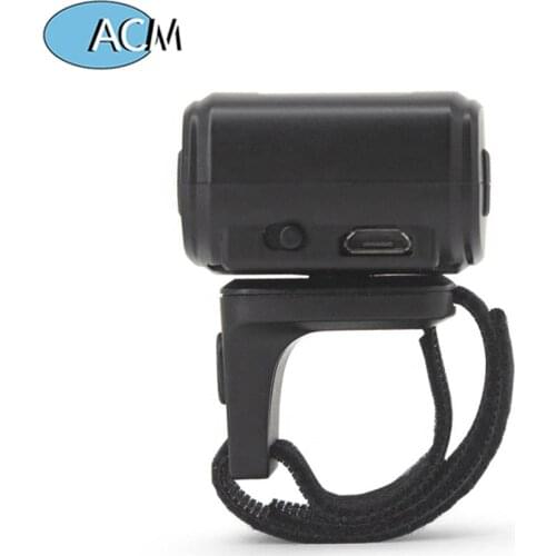 2D Mini Scanner Fingerprint Access Control Android Smartphone Portable Finger Ring Wearable Barcode Scanner