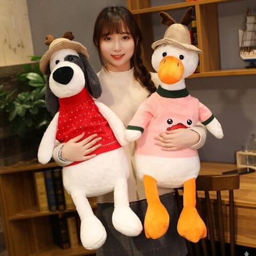 Travel Duck Rabbit Dog Kawaii Plush Toys Cartoon Comic Anime Model Doll Stuffed Toy Christmas Birthday Gift For Children