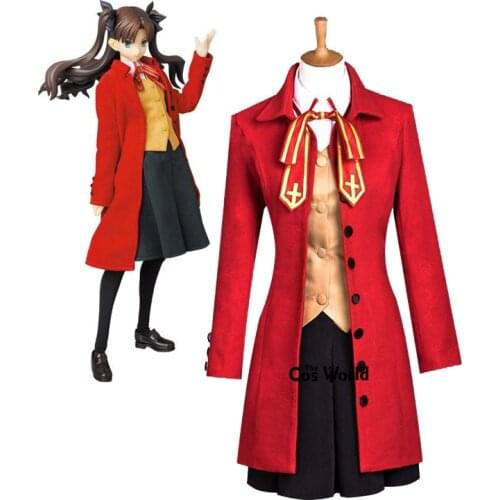 Fate stay night Tohsaka Rin School Uniform Dress Outfit Anime Cosplay Costumes