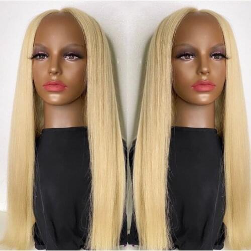 Honey Blonde Synthetic Lace Front Wigs #613 Silky Straight Lace Wigs with Baby Hair Natural Hairline 13x3 Swice Lace