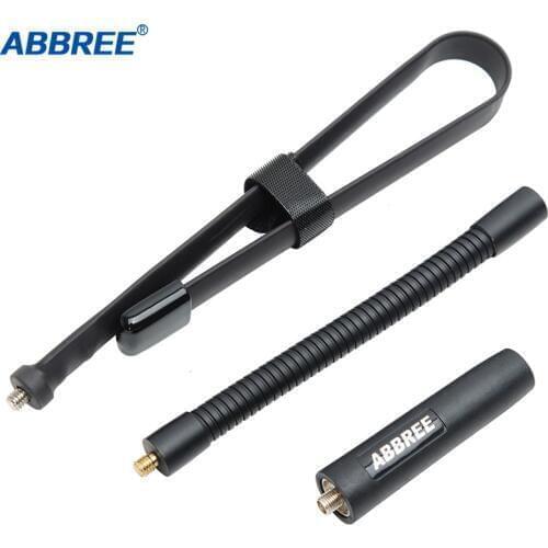 ABBREE Gooseneck Tactical Antenna SMA-Female144/430Mhz Foldable For Walkie Talkie Baofeng UV-5R UV-82 BF-888S Ham Radio