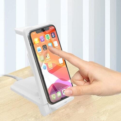 Folding Three-in-one Wireless Charger Mobile Phone Watch Headset Multi-function Wireless Charger With Indicator Function