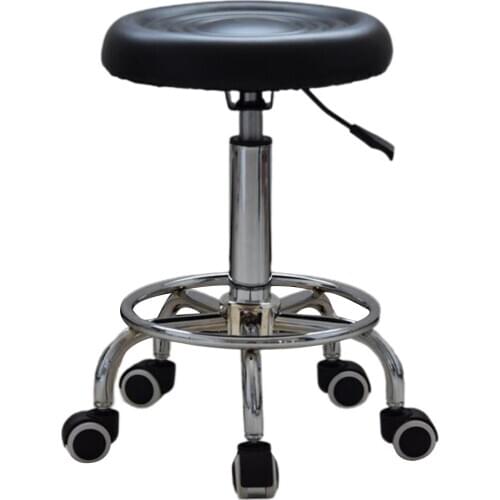 Salon Stool Hairdressing Barber Chair Beauty Swivel PU Equipment Lift Furniture Adjustable Swivel Salon Rolling Massage Chair