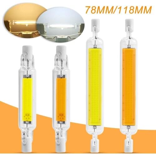 Super Bright R7S LED Bulb COB Glass Tube 78MM 20W 118MM 50W Replace Halogen Lamp J78 J118 Lamparda Diode Spot Light AC 220V 230V