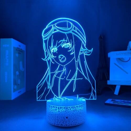 Led Panel Lights Anime Led Night Light Bakemonogatari Manga Shinobu Oshino for Bedroom Decor Gift Colorful Nightlight