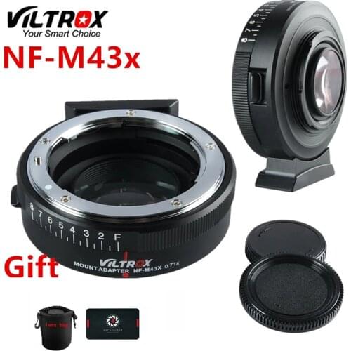 Viltrox NF-M43X Focal Reducer Speed Booster Adapter Turbo w/Aperture for Nikon Lens to M4/3 camera GH4 GH5GK GH85GK EM10II
