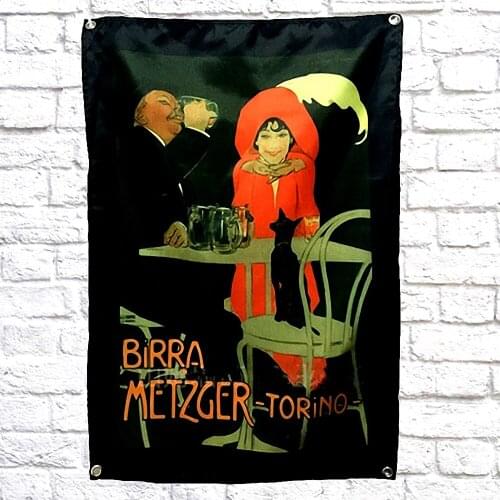 Wine Whiskey Vintage Beer Poster Banner Wall Art Decorative Hanging Chart Retro Bar Signs Shabby Chic Flag Sticker Home Decor