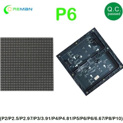 Indoor Led Module Matrix Video Wall P6 Full Color 32x32 Pixels 192x192mm led matrix module