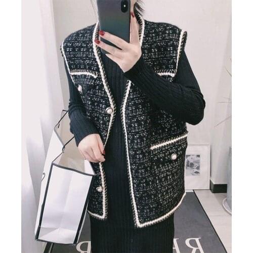 Knitted Sweater Vest Women Soft Stretchy Simple Basic Daily V-neck Solid Open-stitch Female Street-wear Vintage Korean All-match