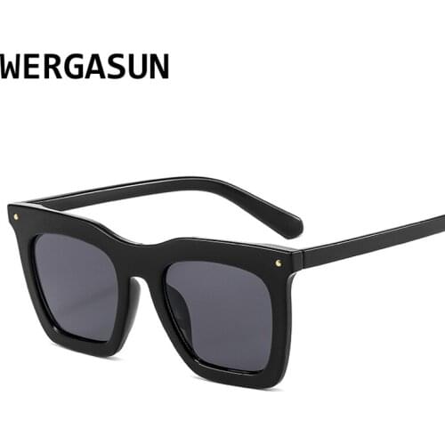 WERGASUN 2020 Square Fashion Luxury Sunglasses Women Brand Designer Man/Women Glasses Classic Vintage Outdoor Oculos De Sol
