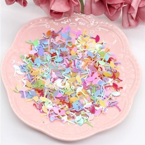 YPP CRAFT 10mm*20mm Flamingo Shape Sequins PVC Flat for DIY Card Making Craft Color Collection