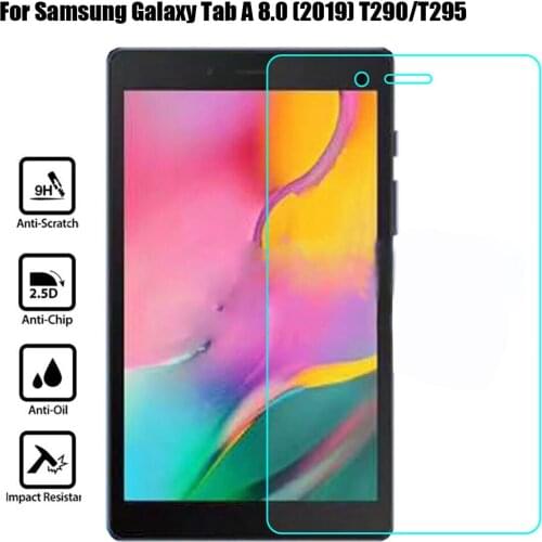 9H Tempered Glass Protector Guard For Samsung Galaxy Tab A 8.0 (2019) T290/T295 Explosion Proof Anti-fall Protective Film