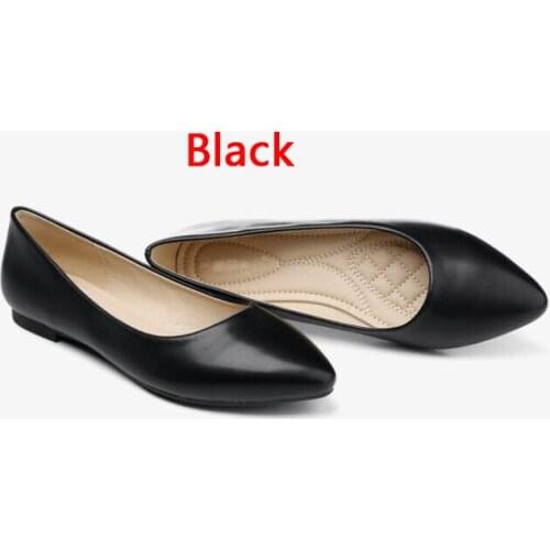 Womens Working shoes Black soled etiquette shoes pregnant shoes Female single shoes professional shallow mouth shoefe