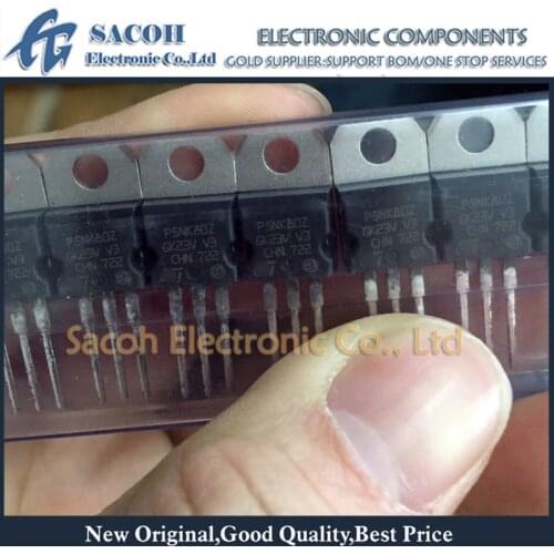 10Pcs STP5NK80Z P5NK80Z or STP5NK80ZFP P5NK80ZFP TO-220/TO-220F 5A 800V Power MOSFET Transistor