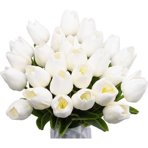 5/10Pcs 3.5cm Artificial Tulips Real Touch Flowers PU Artificial Flower Bouquet For Home Decorative Flower Wedding Decoration