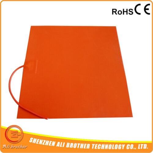 550*550*1.5mm 220v 1000w Silicone Rubber heater pad with 1000mm lead wire & adhesive 1 side