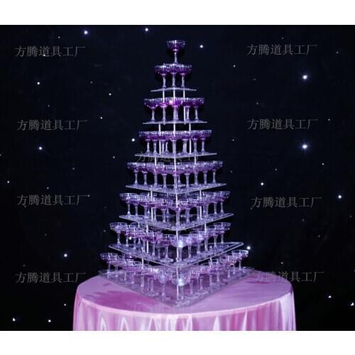 7 tiers arcrylic Champagne tower For Wedding/Party Decoration Wedding supply