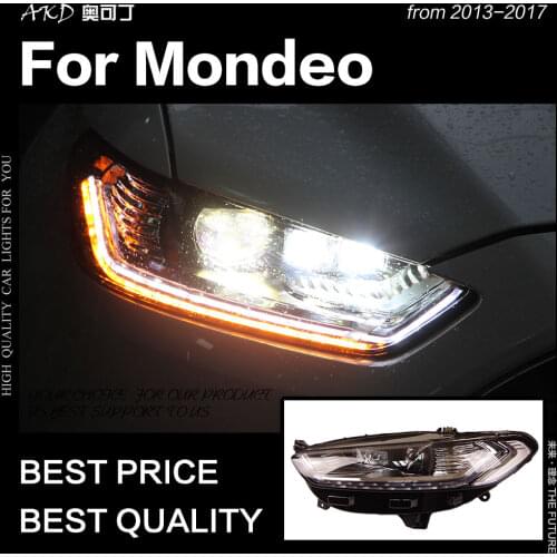 AKD Car Styling for Ford Fusion Headlight 2013-2016 Mondeo LED Head Lamp H7 D2H Hid Dynamic Signal Bi Xenon LED Beam Accessories