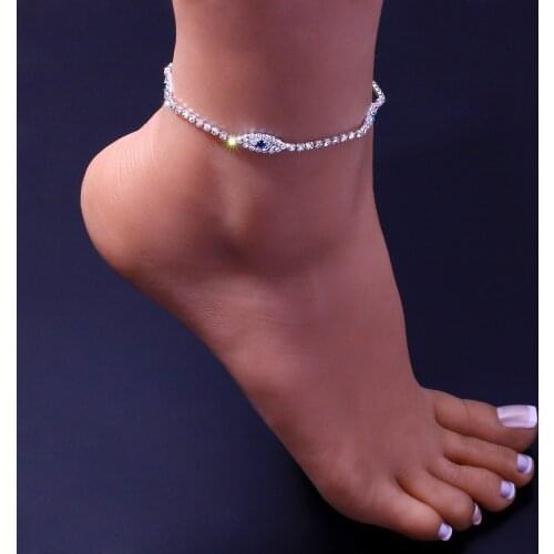 Dainty Ankle Bracelet Tiny Bead Anklet Dainty White Cubic Zirconia Cross Tassel Foot Chain Cute Lucky Evil Eye Foot Jewelry