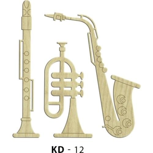 KD12 Wind Instrument pcs Set Set Wooden Package Ornament, Hobby Wood Ornament