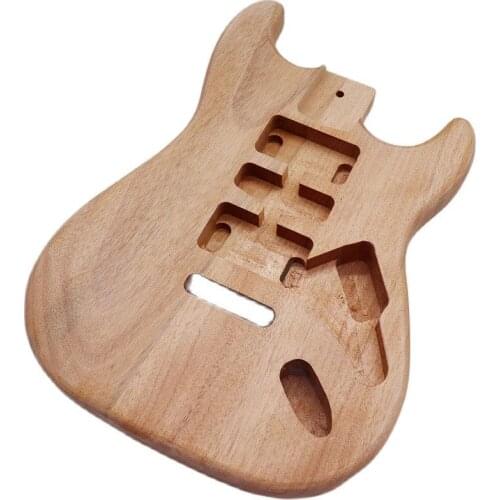 ST electric guitar body okoume wood guitar body wood color unfinished guitar barrel