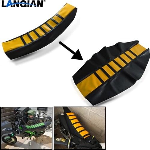 Motorcycle Leather Striped Soft-Grip Gripper Soft Seat For Suzuki RM RMZ RMX DR Djebel 85 125 250 400 450 S SM XC SB Accessories