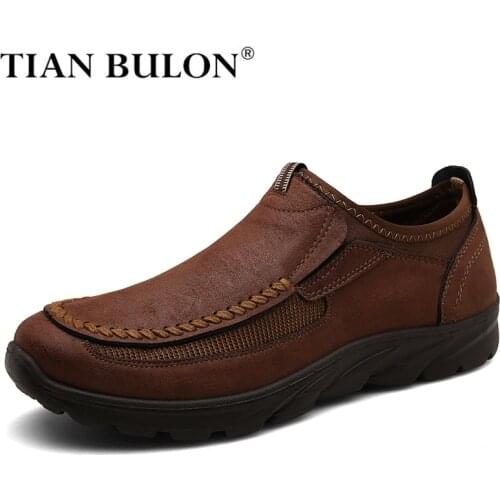 Men Casual Shoes Leather Zapatos Brand 2020 Mens Loafers Moccasins Breathable Slip on Male Formal Driving Shoes Plus Size 39-48