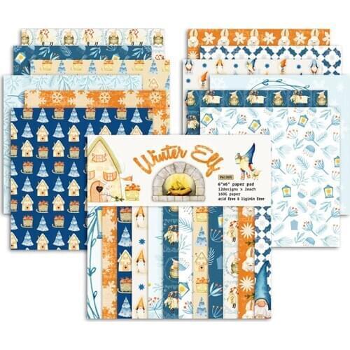 New 24pcs/set Paper Craft DIY Album Scrapbooking Paper Account Card Making Background Paper 6 Inch Single-sided Pattern Paper