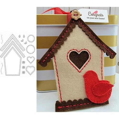 New Arrival 2021 Birdhouse Metal Cutting Dies for DIY Scrapbooking Crafts Dies Cut Stencils Maker Photo Album Template Handmade