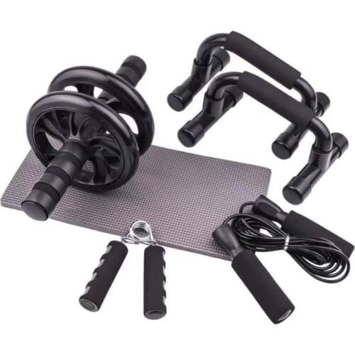 Fitness Training Equipment Multifunctional Abdominal Wheel Set Push-up Bracket Indoor Household Gripper Home Gym Workout Tool