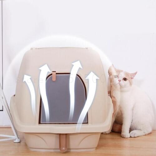 256 Fully Enclosed Large Anti-splash Cat Toilet With Cat Sand Basin Super Large Cat Sealed Feces And Stink-proof Cat Basin