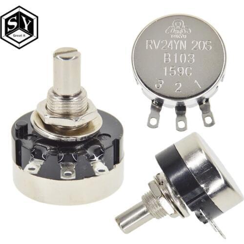 RV24YN20S B201 B501 B102 B202 B502 B103 B203 B503 B104 B204 B254 B504 B105 500 ohm 10K 20K 50K 100K 200K ohm Potentiometer